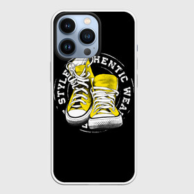 Чехол для iPhone 13 Pro с принтом Sporty style, sneakers в Новосибирске,  |  | sport | streng | бег | белый | графика | жёлтый | искусство | картинка | кеды | крутой | лучший | мода | молодежная | надпись | обувь | путешествие | рисунок | сила | скорость | спорт | спортивная | стиль