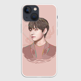 Чехол для iPhone 13 mini с принтом Kim Taehyung в Новосибирске,  |  | bts | gucci | jeon jungkook | k pop | kim taehyung | korean pop | music | бтс | гуси | гучи | гуччи | кей поп | ким тхэ хён | коллаб | чон чонгук