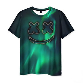 Мужская футболка 3D с принтом Marshmello Cosmos в Новосибирске, 100% полиэфир | прямой крой, круглый вырез горловины, длина до линии бедер | marshmello | диджей | звезды | клуб | клубная музыка | космос | маршмеллоу | маршмэлло | маршмэллоу | музыка | небо | ночь | электронная