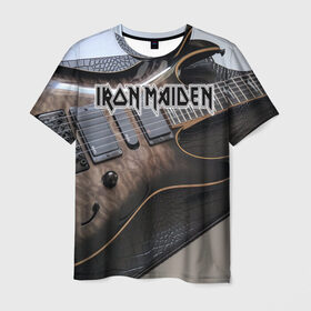 Мужская футболка 3D с принтом Iron Maiden в Новосибирске, 100% полиэфир | прямой крой, круглый вырез горловины, длина до линии бедер | Тематика изображения на принте: бас | британия | брюс дикинсон | гитара | группа | дева | железная | метал | нико макбрэйн | рок | стив харрис | хеви | яник герс