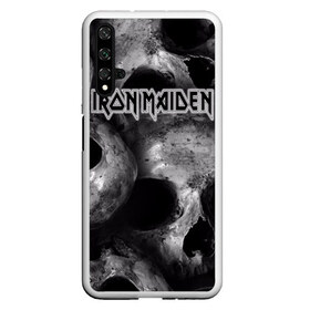 Чехол для Honor 20 с принтом Iron Maiden в Новосибирске, Силикон | Область печати: задняя сторона чехла, без боковых панелей | бас | британия | брюс дикинсон | гитара | группа | дева | железная | метал | нико макбрэйн | рок | стив харрис | хеви | яник герс