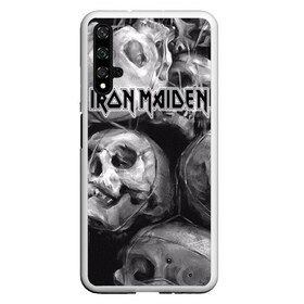 Чехол для Honor 20 с принтом Iron Maiden в Новосибирске, Силикон | Область печати: задняя сторона чехла, без боковых панелей | бас | британия | брюс дикинсон | гитара | группа | дева | железная | метал | нико макбрэйн | рок | стив харрис | хеви | яник герс