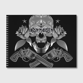 Альбом для рисования с принтом Iron Maiden в Новосибирске, 100% бумага
 | матовая бумага, плотность 200 мг. | бас | британия | брюс дикинсон | гитара | группа | дева | железная | метал | нико макбрэйн | рок | стив харрис | хеви | яник герс