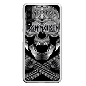 Чехол для Honor 20 с принтом Iron Maiden в Новосибирске, Силикон | Область печати: задняя сторона чехла, без боковых панелей | бас | британия | брюс дикинсон | гитара | группа | дева | железная | метал | нико макбрэйн | рок | стив харрис | хеви | яник герс