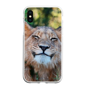 Чехол для iPhone XS Max матовый с принтом Улыбка львицы в Новосибирске, Силикон | Область печати: задняя сторона чехла, без боковых панелей | Тематика изображения на принте: голова | животные | кот | кошка | лев | лицо | львица | прикол | прикольные | природа | смешные | тигр | тигрица | улыбается | улыбка | юмор