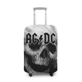 Чехол для чемодана 3D с принтом AC/DC  в Новосибирске, 86% полиэфир, 14% спандекс | двустороннее нанесение принта, прорези для ручек и колес | австралийская | ангус янг | блюз | группа | малькольм янг | рок | рок н ролл | стиви янг | хард