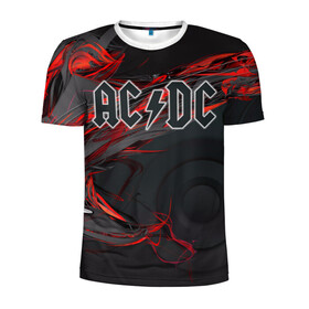 Мужская футболка 3D спортивная с принтом AC/DC  в Новосибирске, 100% полиэстер с улучшенными характеристиками | приталенный силуэт, круглая горловина, широкие плечи, сужается к линии бедра | австралийская | ангус янг | блюз | группа | малькольм янг | рок | рок н ролл | стиви янг | хард