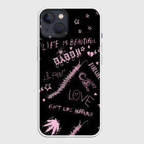 Чехол для iPhone 13 с принтом LIL PEEP   Life Is Beautiful в Новосибирске,  |  | beautiful | broken | daddy | dead | exclusive | heart | life | lil | lilpeep | music | peep | pump | rap | rapper | rip | tattoo | густав | лил | лилпип | мертв | память | пип | рип | рэп | рэпер | сердечко | сердце | тату | умер