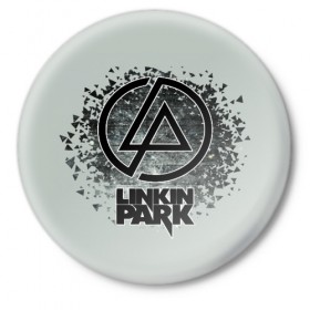 Значок с принтом Linkin Park в Новосибирске,  металл | круглая форма, металлическая застежка в виде булавки | американская | группа | линкин | майк шинода | метал | музыка | ню | парк | поп | рок | рэп | феникс фаррелл | честер беннингтон | электроник