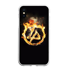 Чехол для iPhone XS Max матовый с принтом Linkin Park в Новосибирске, Силикон | Область печати: задняя сторона чехла, без боковых панелей | американская | группа | линкин | майк шинода | метал | музыка | ню | парк | поп | рок | рэп | феникс фаррелл | честер беннингтон | электроник