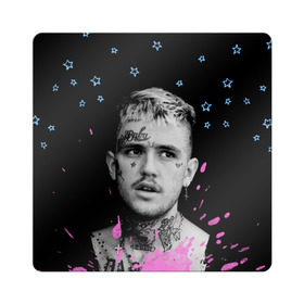 Магнит виниловый Квадрат с принтом LIL PEEP - Runaway в Новосибирске, полимерный материал с магнитным слоем | размер 9*9 см, закругленные углы | beautiful | broken | daddy | dead | exclusive | heart | life | lil | lilpeep | music | peep | pump | rap | rapper | rip | runaway | tattoo | густав | лил | лилпип | мертв | память | пип | рип | рэп | рэпер | сердце | тату | умер