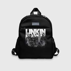 Детский рюкзак 3D с принтом Linkin Park  в Новосибирске, 100% полиэстер | лямки с регулируемой длиной, сверху петелька, чтобы рюкзак можно было повесить на вешалку. Основное отделение закрывается на молнию, как и внешний карман. Внутри дополнительный карман. По бокам два дополнительных кармашка | американская | группа | линкин | майк шинода | метал | музыка | ню | парк | поп | рок | рэп | феникс фаррелл | честер беннингтон | электроник