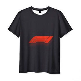 Мужская футболка 3D с принтом Formula 1 Logo в Новосибирске, 100% полиэфир | прямой крой, круглый вырез горловины, длина до линии бедер | formula | лого | формула