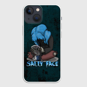 Чехол для iPhone 13 mini с принтом Sally Face в Новосибирске,  |  | sally face | игра | компьютерная игра | лицо | маска | протез | салли фейс | школа | шрамы