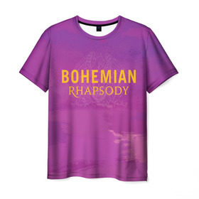Мужская футболка 3D с принтом Queen Bohemian Rhapsody в Новосибирске, 100% полиэфир | прямой крой, круглый вырез горловины, длина до линии бедер | Тематика изображения на принте: queen | богемская рапсодия | брайан мэи | британская | группа | королева | роджер тейлор | рок | фредди меркьюри