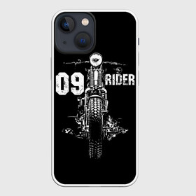 Чехол для iPhone 13 mini с принтом 09 rider в Новосибирске,  |  | background | bike | black | club | drawing | freedom | insc | legend | life | motorcycle | road | speed | америка | байк | вид | винтаж | дорога | жизнь | клуб | легенда | мотоцикл | надпись | проекция | ретро | рисунок | свобода | скорость