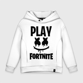 Детское худи Oversize хлопок с принтом FORTNITE x MARSHMELLO в Новосибирске, френч-терри — 70% хлопок, 30% полиэстер. Мягкий теплый начес внутри —100% хлопок | боковые карманы, эластичные манжеты и нижняя кромка, капюшон на магнитной кнопке | 2019 | armor | armour | cybersport | esport | fortnite | game | llama | logo | броня | игра | киберспорт | лама | фиолетовый | фирменные цвета | фортнайт