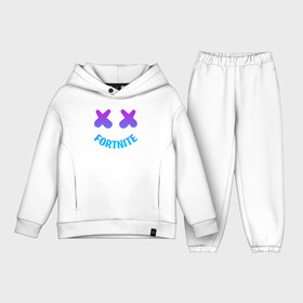 Детский костюм хлопок Oversize с принтом FORTNITE x MARSHMELLO NEON в Новосибирске,  |  | Тематика изображения на принте: fnchap2 | fortnite | fortnite 2 | fortnite x | marshmello | ninja | ninja hyper streamer | ninja streamer | streamer | tyler blevins | маршмелло | ниндзя | фортнайт | фортнайт 2 | фортнайт глава 2