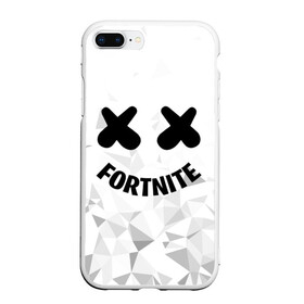 Чехол для iPhone 7Plus/8 Plus матовый с принтом FORTNITE x MARSHMELLO в Новосибирске, Силикон | Область печати: задняя сторона чехла, без боковых панелей | 2019 | armor | armour | cybersport | esport | fortnite | game | llama | logo | броня | игра | киберспорт | лама | фиолетовый | фирменные цвета | фортнайт