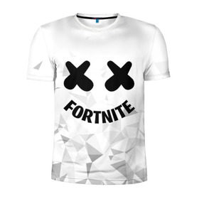 Мужская футболка 3D спортивная с принтом FORTNITE x MARSHMELLO в Новосибирске, 100% полиэстер с улучшенными характеристиками | приталенный силуэт, круглая горловина, широкие плечи, сужается к линии бедра | 2019 | armor | armour | cybersport | esport | fortnite | game | llama | logo | броня | игра | киберспорт | лама | фиолетовый | фирменные цвета | фортнайт