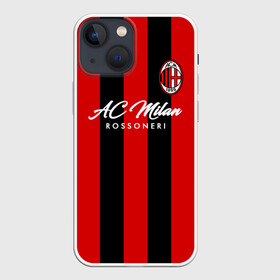 Чехол для iPhone 13 mini с принтом Милан в Новосибирске,  |  | ac milan | diavolo | milan | rossoneri | дьяволы | италия | красно чёрные | милан | серия а | форма | футбол | футболист | футбольная | футбольный клуб