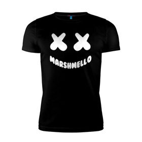 Мужская футболка премиум с принтом MARSHMELLO в Новосибирске, 92% хлопок, 8% лайкра | приталенный силуэт, круглый вырез ворота, длина до линии бедра, короткий рукав | 
