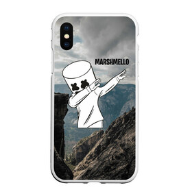 Чехол для iPhone XS Max матовый с принтом Marshmello в Новосибирске, Силикон | Область печати: задняя сторона чехла, без боковых панелей | chris comstock | electronic | joytime iii | marshmallow | marshmello | клубная | маршмелло | маршмеллоу | электронная музыка