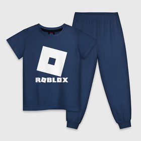 Детская пижама хлопок с принтом ROBLOX в Новосибирске, 100% хлопок |  брюки и футболка прямого кроя, без карманов, на брюках мягкая резинка на поясе и по низу штанин
 | game | gamer | logo | minecraft | roblox | simulator | игра | конструктор | лого | симулятор | строительство | фигура