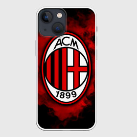 Чехол для iPhone 13 mini с принтом Милан в Новосибирске,  |  | ac milan | diavolo | milan | rossoneri | дьяволы | италия | красно чёрные | милан | серия а | форма | футбол | футболист | футбольная | футбольный клуб