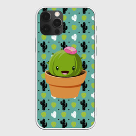Чехол для iPhone 12 Pro Max с принтом Милый няшный кактус в Новосибирске, Силикон |  | веселый кактус | зеленый | иголки | кактусы | колючий | летний | лето | милый | настроение | няшный | прикольный | радостный | счастье | цветок | цветы | эмоции