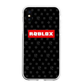 Чехол для iPhone XS Max матовый с принтом ROBLOX в Новосибирске, Силикон | Область печати: задняя сторона чехла, без боковых панелей | game | gamer | logo | minecraft | roblox | simulator | игра | конструктор | лого | симулятор | строительство | фигура