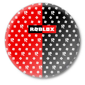 Значок с принтом ROBLOX в Новосибирске,  металл | круглая форма, металлическая застежка в виде булавки | Тематика изображения на принте: game | gamer | logo | minecraft | roblox | simulator | игра | конструктор | лого | симулятор | строительство | фигура