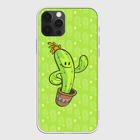 Чехол для iPhone 12 Pro Max с принтом Веселый кактус в Новосибирске, Силикон |  | Тематика изображения на принте: веселый кактус | зеленый | иголки | кактусы | колючий | летний | лето | настроение | прикольный | радостный | счастье | цветок | цветы | эмоции