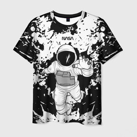 Мужская футболка 3D с принтом NASA в Новосибирске, 100% полиэфир | прямой крой, круглый вырез горловины, длина до линии бедер | nasa | астронавт | звезды | земля | космонавт | космос | луна | марс | наса | планета | роскосмос | созвездие | шатл