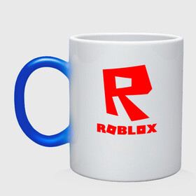 Кружка хамелеон с принтом ROBLOX в Новосибирске, керамика | меняет цвет при нагревании, емкость 330 мл | game | gamer | logo | minecraft | roblox | simulator | игра | конструктор | лого | симулятор | строительство | фигура