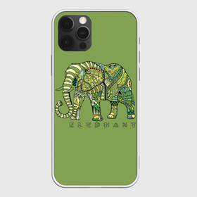 Чехол для iPhone 12 Pro Max с принтом Elephant в Новосибирске, Силикон |  | african | animal | backgr | big | drawing | elephant | ethnic | flowers | graphics | heavy | ornament | pattern | trunk | tusks | wild | африканский | бивни | большой | графика | дикий | животное | зелёный | орнамент | рисунок | слон | тяжёлый | узор | фо