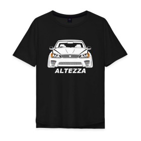 Мужская футболка хлопок Oversize с принтом Toyota Altezza в Новосибирске, 100% хлопок | свободный крой, круглый ворот, “спинка” длиннее передней части | altezza | toyota | toyota altezza