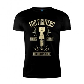 Мужская футболка премиум с принтом Foo Fighters в Новосибирске, 92% хлопок, 8% лайкра | приталенный силуэт, круглый вырез ворота, длина до линии бедра, короткий рукав | foo fighters | nirvana | альтернативный рок | группы | дейв грол | музыка | постгранж | рок | хард рок