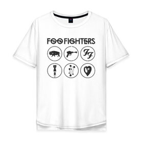 Мужская футболка хлопок Oversize с принтом Foo Fighters в Новосибирске, 100% хлопок | свободный крой, круглый ворот, “спинка” длиннее передней части | foo fighters | nirvana | альтернативный рок | группы | дейв грол | музыка | постгранж | рок | хард рок