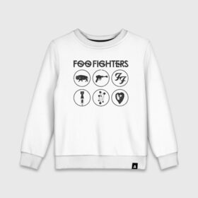 Детский свитшот хлопок с принтом Foo Fighters в Новосибирске, 100% хлопок | круглый вырез горловины, эластичные манжеты, пояс и воротник | foo fighters | nirvana | альтернативный рок | группы | дейв грол | музыка | постгранж | рок | хард рок