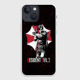 Чехол для iPhone 13 mini с принтом Resident Evil 2 в Новосибирске,  |  | 2 | biohazard | claire | evil | horror | raccoon | resident | survival | t virus | t вирус | выживание | зла | кеннеди | клэр | леон | обитель | раккун | редфилд | скотт | ужас