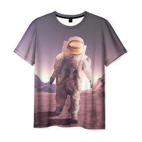 Мужская футболка 3D с принтом На Марсе в Новосибирске, 100% полиэфир | прямой крой, круглый вырез горловины, длина до линии бедер | big | арт | крупные арты | крупные принты | сумасшедшие арты