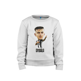 Детский свитшот хлопок с принтом Dybala в Новосибирске, 100% хлопок | круглый вырез горловины, эластичные манжеты, пояс и воротник | champion | cr7 | cristiano | game | goal | italy | juventus | madrid | real | ronaldo | spain | team | буффон | гол | дибала | золотой мяч | игрок | испания | италия | криштиану | мадрид | португалия | реал | роналду | спорт | тренер | футбол | 