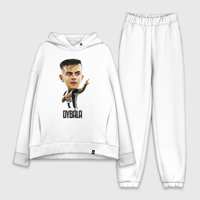 Женский костюм хлопок Oversize с принтом Dybala в Новосибирске,  |  | champion | cr7 | cristiano | game | goal | italy | juventus | madrid | real | ronaldo | spain | team | буффон | гол | дибала | золотой мяч | игрок | испания | италия | криштиану | мадрид | португалия | реал | роналду | спорт | тренер | футбол | 