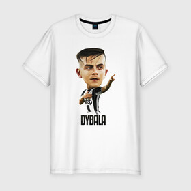 Мужская футболка хлопок Slim с принтом Dybala в Новосибирске, 92% хлопок, 8% лайкра | приталенный силуэт, круглый вырез ворота, длина до линии бедра, короткий рукав | champion | cr7 | cristiano | game | goal | italy | juventus | madrid | real | ronaldo | spain | team | буффон | гол | дибала | золотой мяч | игрок | испания | италия | криштиану | мадрид | португалия | реал | роналду | спорт | тренер | футбол | 