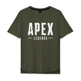 Мужская футболка хлопок Oversize с принтом APEX LEGENDS в Новосибирске, 100% хлопок | свободный крой, круглый ворот, “спинка” длиннее передней части | apex | apex legends | battle | battle royal | titanfall | апекс | апекс легендс | батл рояль | битва | война | королевская битва