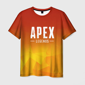 Мужская футболка 3D с принтом APEX LEGENDS в Новосибирске, 100% полиэфир | прямой крой, круглый вырез горловины, длина до линии бедер | apex | apex legends | battle | battle royal | titanfall | апекс | апекс легендс | батл рояль | битва | война | королевская битва