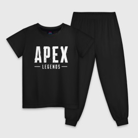 Детская пижама хлопок с принтом APEX LEGENDS (НА СПИНЕ) в Новосибирске, 100% хлопок |  брюки и футболка прямого кроя, без карманов, на брюках мягкая резинка на поясе и по низу штанин
 | apex | apex legends | battle | battle royal | titanfall | апекс | апекс легендс | батл рояль | битва | война | королевская битва