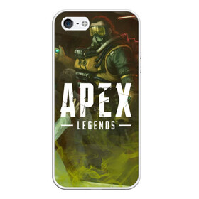 Чехол для iPhone 5/5S матовый с принтом APEX Legends в Новосибирске, Силикон | Область печати: задняя сторона чехла, без боковых панелей | 2 | 2019 | 3 | apex | game | legends | titanfall | игра | титанфолл