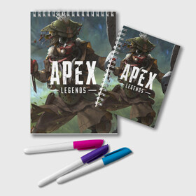 Блокнот с принтом APEX Legends в Новосибирске, 100% бумага | 48 листов, плотность листов — 60 г/м2, плотность картонной обложки — 250 г/м2. Листы скреплены удобной пружинной спиралью. Цвет линий — светло-серый
 | Тематика изображения на принте: 2 | 2019 | 3 | apex | game | legends | titanfall | игра | титанфолл